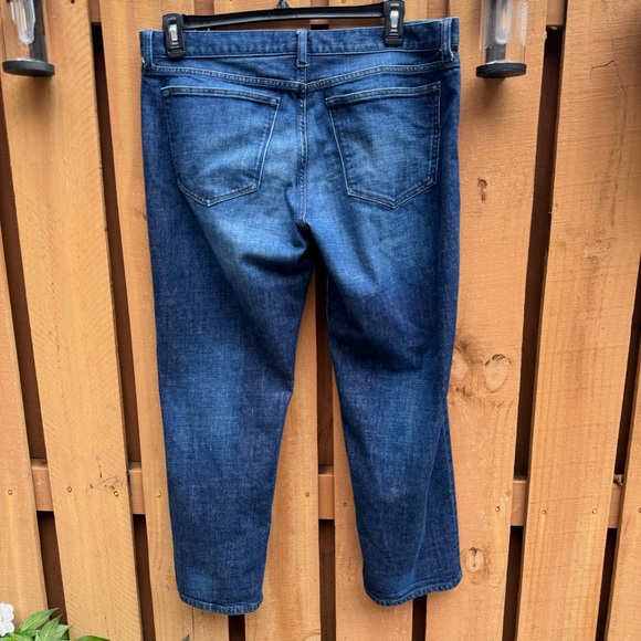 BANANA REPUBLIC. Blue Slim Boyfriend Jeans. Side 32. Unisex. Five Pocket… - Picture 4 of 11